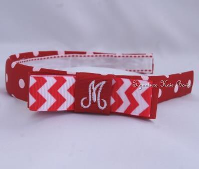 Red Tuxedo Bow Headband