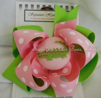 Shrimp and Grits Coordinating Alligator Button Bow