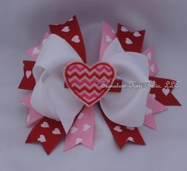 Hearts and Spikes Valentine Bow