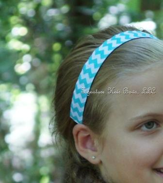 No-slip Sports Headband - Turquoise Glitter Chevron