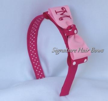 Sugar n Spice Monogrammed Tuxedo Headband