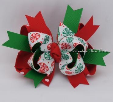 Super Christmas Peppermint Bow