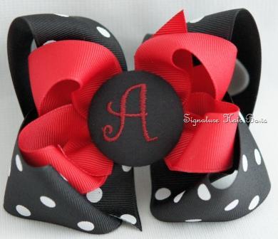 USC Monogrammed Button Bow